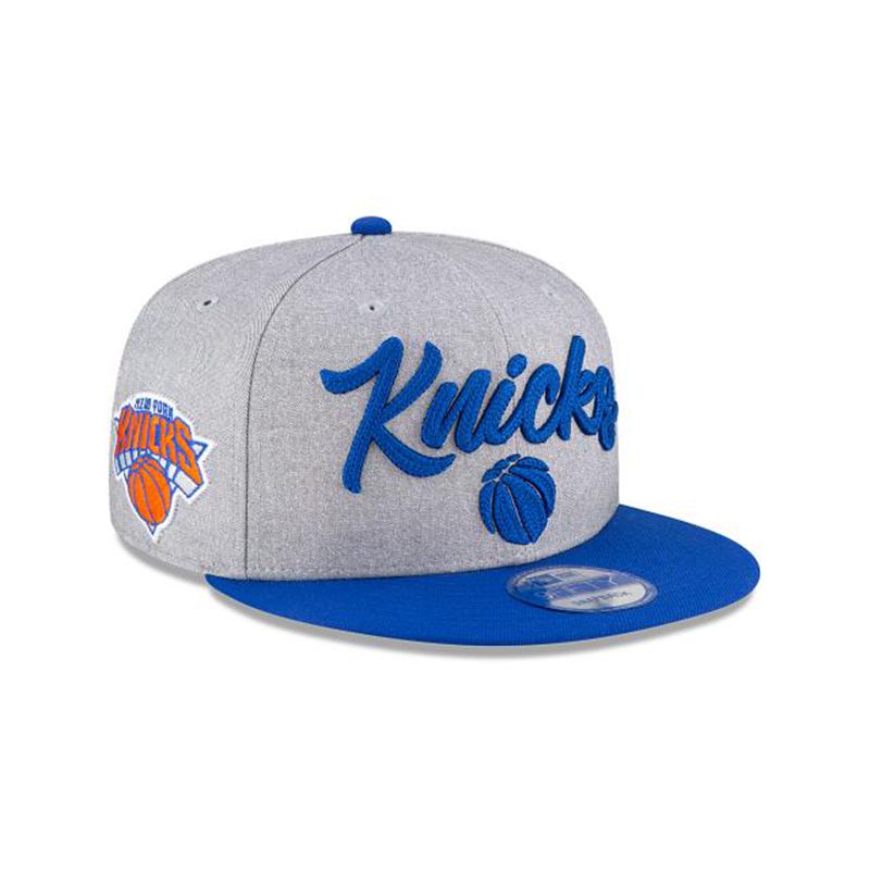 NBA New York Knicks Official Draft 9Fifty Snapback (NNV2221) - Grey New Era Caps